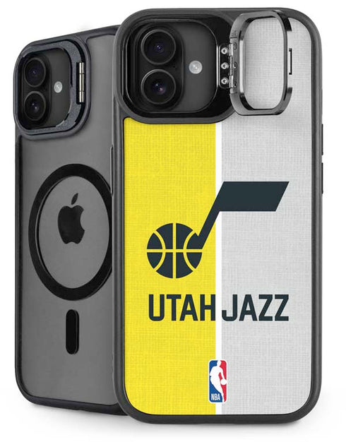 NBA Utah Jazz Split Canvas iPhone 16 Plus Kickstand Case