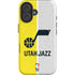 NBA Utah Jazz Split Canvas iPhone 16 Plus Magsafe Impact Case