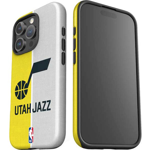 NBA Utah Jazz Split Canvas iPhone 16 Pro Impact Case