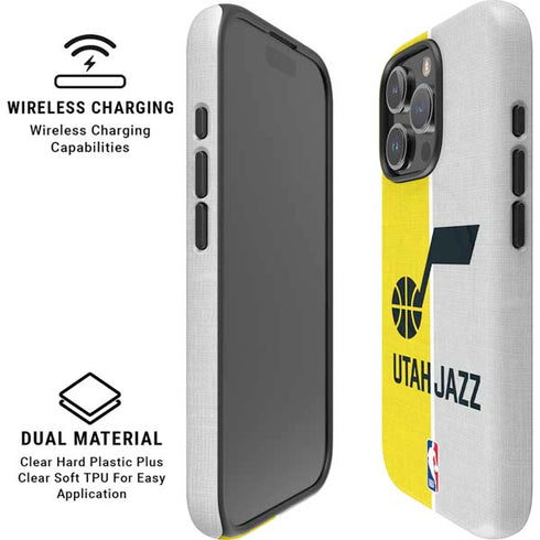 NBA Utah Jazz Split Canvas iPhone 16 Pro Magsafe Impact Case