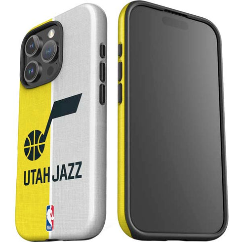 NBA Utah Jazz Split Canvas iPhone 16 Pro Max Impact Case