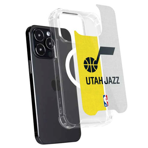 NBA Utah Jazz Split Canvas iPhone 16 Pro Max MagSafe Case
