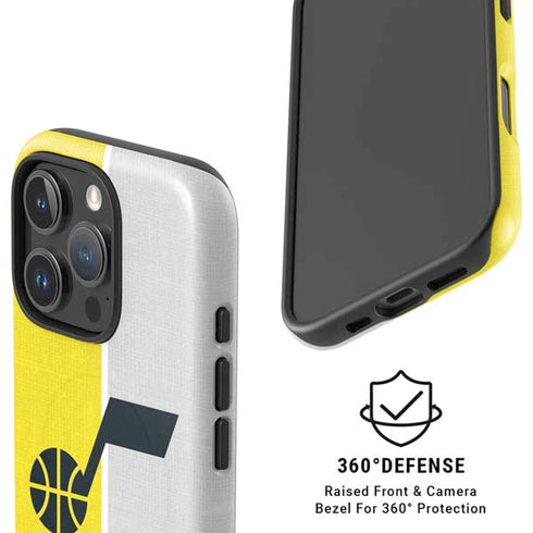 NBA Utah Jazz Split Canvas iPhone 16 Pro Max Magsafe Impact Case