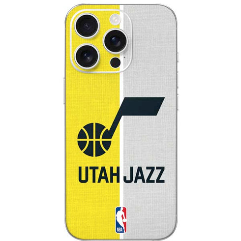 NBA Utah Jazz Split Canvas iPhone 16 Pro Skin