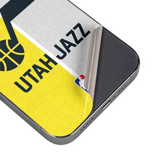 NBA Utah Jazz Split Canvas iPhone 16 Pro Skin