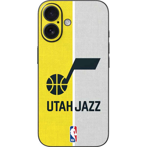 NBA Utah Jazz Split Canvas iPhone 16 Skin