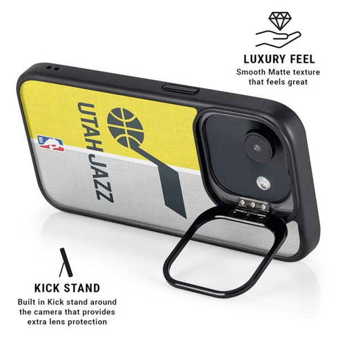 NBA Utah Jazz Split Canvas iPhone 16e Kickstand Case