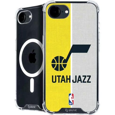 NBA Utah Jazz Split Canvas iPhone 16e MagSafe Case
