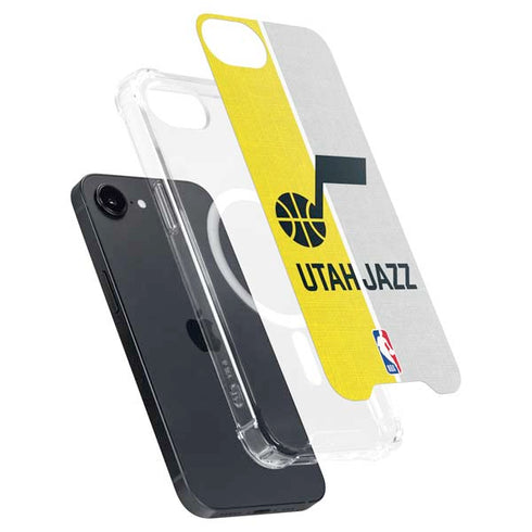 NBA Utah Jazz Split Canvas iPhone 16e MagSafe Case