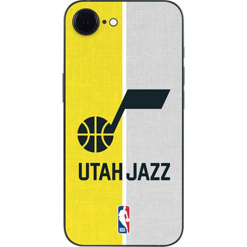 NBA Utah Jazz Split Canvas iPhone 16e Skin