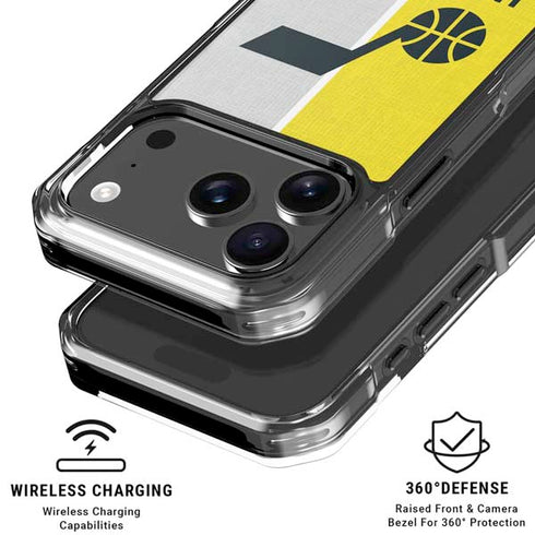 NBA Utah Jazz Split Canvas iPhone 18 Pro Clear Case