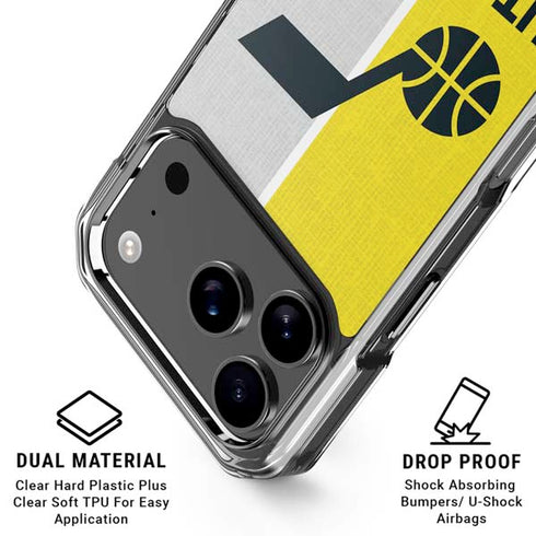 NBA Utah Jazz Split Canvas iPhone 18 Pro Clear Case