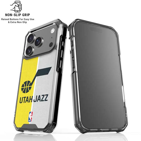 NBA Utah Jazz Split Canvas iPhone 18 Pro Clear Case