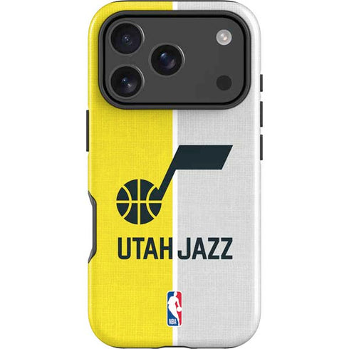 NBA Utah Jazz Split Canvas iPhone 18 Pro Max Impact Case
