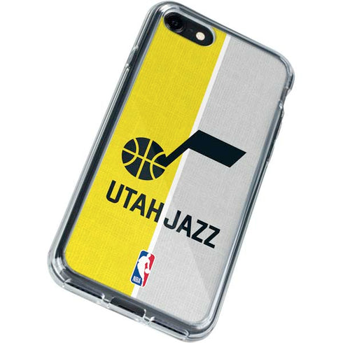 NBA Utah Jazz Split Canvas iPhone SE (2nd & 3rd Gen) Clear Case