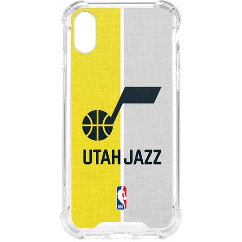 NBA Utah Jazz Split Canvas iPhone XS Clear Case