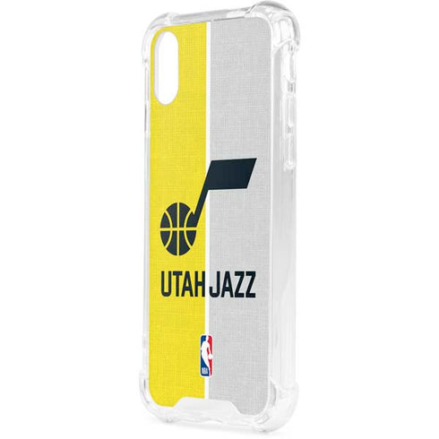 NBA Utah Jazz Split Canvas iPhone XS Clear Case