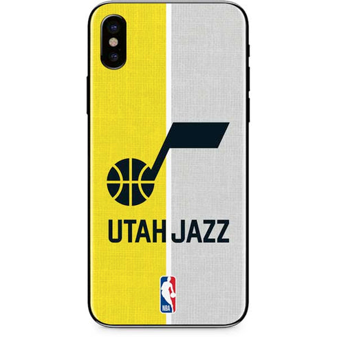 NBA Utah Jazz Split Canvas iPhone XS Skin