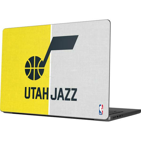 NBA Utah Jazz Split Canvas Apple MacBook Pro 14-inch Skin