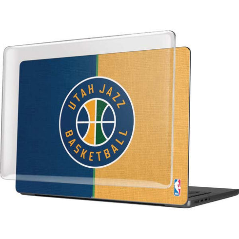 NBA Utah Jazz Split Canvas MacBook Pro 14in (2021-24) Case plus Skin
