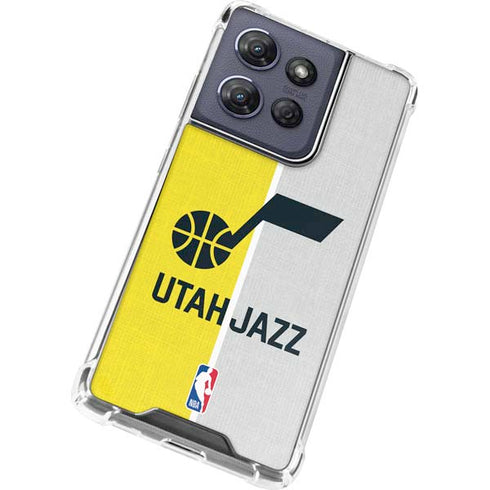NBA Utah Jazz Split Canvas Moto G 5G (2025) Clear Case