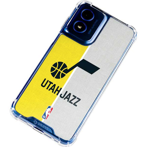 NBA Utah Jazz Split Canvas Moto G 5G (2024) Clear Case