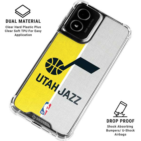 NBA Utah Jazz Split Canvas Moto G Power 5G (2024) Clear Case
