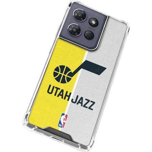 NBA Utah Jazz Split Canvas Moto G Power 5G (2025) Clear Case