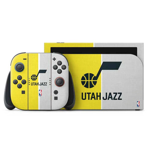 NBA Utah Jazz Split Canvas Nintendo Skins