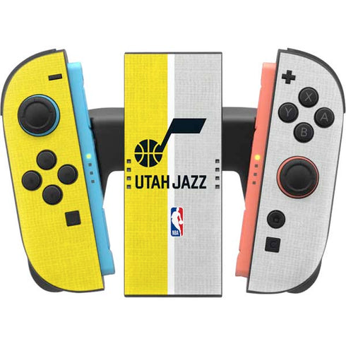 NBA Utah Jazz Split Canvas Nintendo Switch 2 (2025) Joy-Con Controller Skin