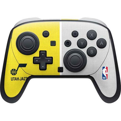 NBA Utah Jazz Split Canvas Nintendo Switch 2 (2025) Pro Controller Skin