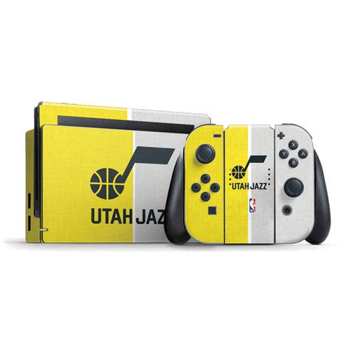 NBA Utah Jazz Split Canvas Nintendo Switch Bundle Skin