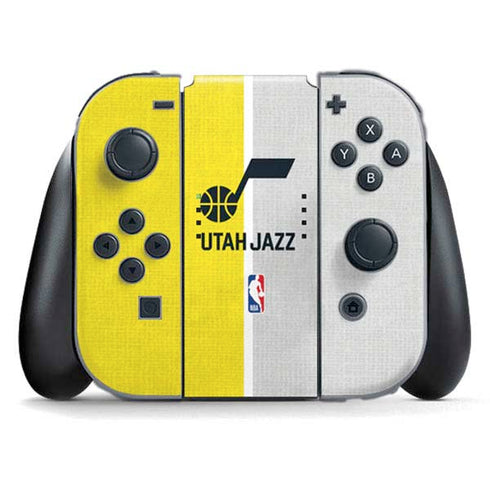 NBA Utah Jazz Split Canvas Nintendo Switch (2017-2021) Joy-Con Controller Skin