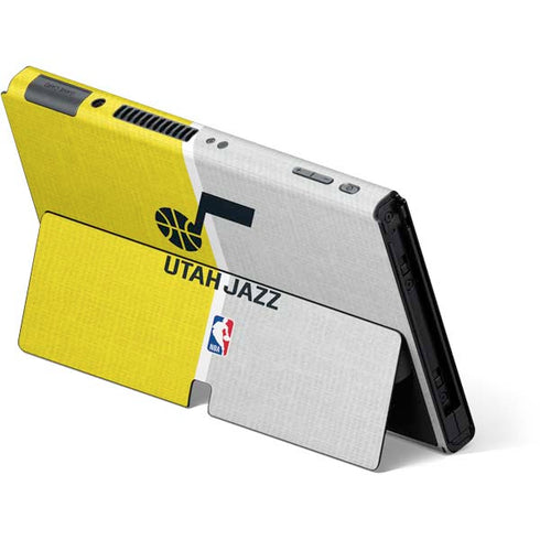 NBA Utah Jazz Split Canvas Nintendo Switch OLED (2021) Skin