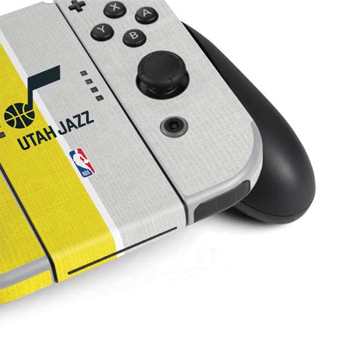 NBA Utah Jazz Split Canvas Nintendo Switch OLED (2021) Skin