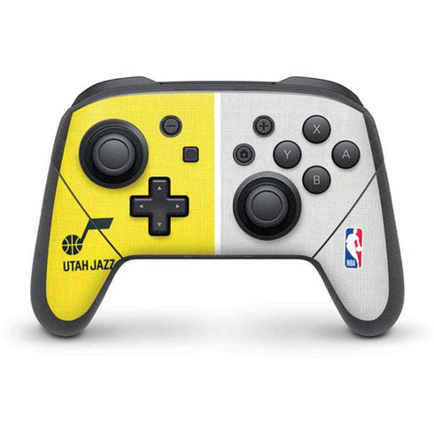 NBA Utah Jazz Split Canvas Nintendo Switch Pro Controller Skin