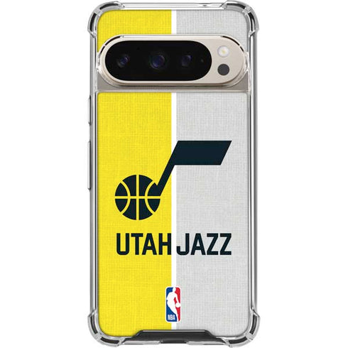 NBA Utah Jazz Split Canvas Pixel 9/9 Pro Clear Case