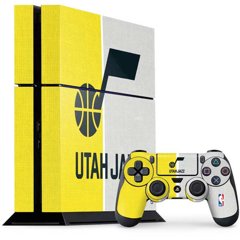 NBA Utah Jazz Split Canvas PS4 Console and Controller Bundle Skin