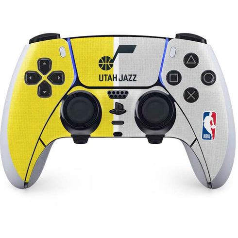 NBA Utah Jazz Split Canvas PS5 DualSense Edge Pro Controller Skin