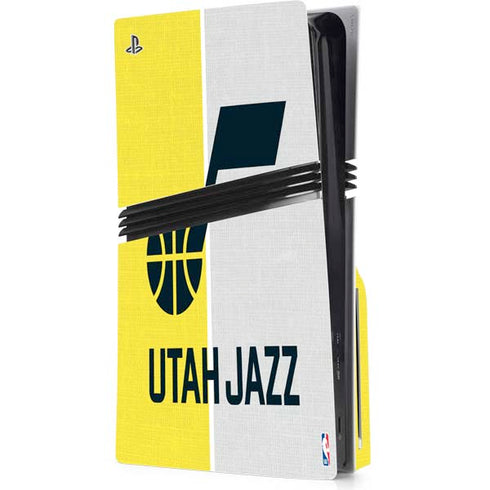 NBA Utah Jazz Split Canvas PS5 Pro Disk Console Skin