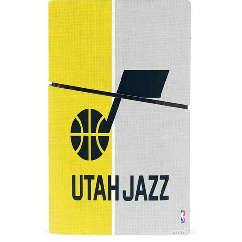 NBA Utah Jazz Split Canvas PS5 Slim Digital Edition Bundle Skin