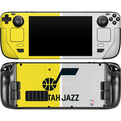 NBA Utah Jazz Split Canvas Steam Deck Handheld Gaming Computer OLED Skin