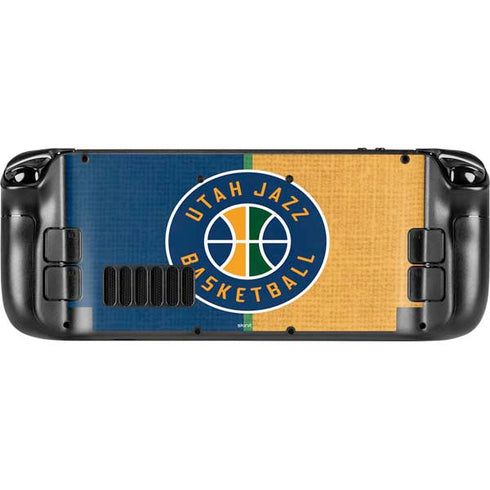NBA Utah Jazz Split Canvas Steam Deck Handheld Gaming Computer Skin