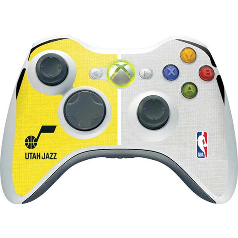 NBA Utah Jazz Split Canvas Xbox 360 Wireless Controller Skin