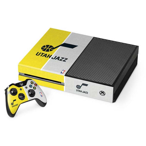 NBA Utah Jazz Split Canvas Xbox One Console and Controller Bundle Skin