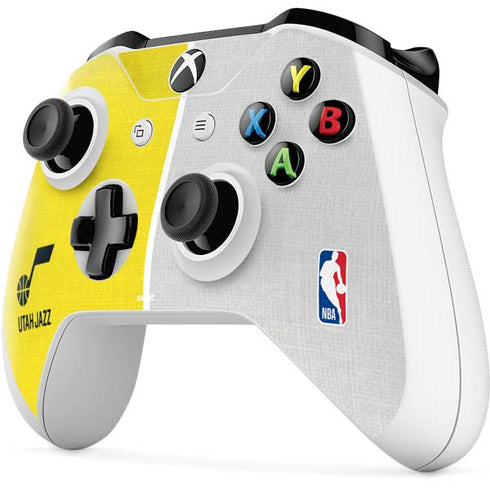 NBA Utah Jazz Split Canvas Xbox One S Controller Skin