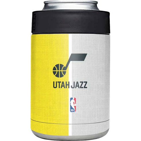 NBA Utah Jazz Split Canvas Yeti Colster Can Insulator Skin