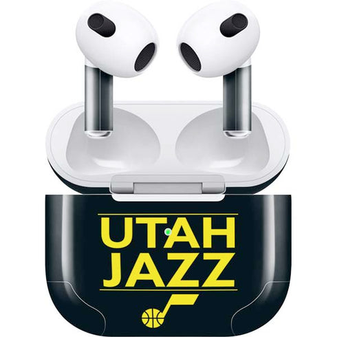 NBA Utah Jazz Standard - Black Apple AirPods (3rd Gen 2021) Skin