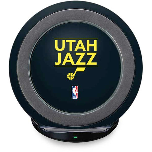 NBA Utah Jazz Standard - Black Fast Charge Wireless Charging Stand Skin