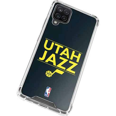 NBA Utah Jazz Standard - Black Galaxy A12 Clear Case